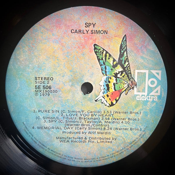 Carly Simon – Spy LP vinyl record, image 5 of 7
