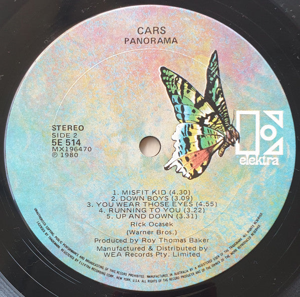 The Cars – Panorama LP vinyl record, image 4 of 6