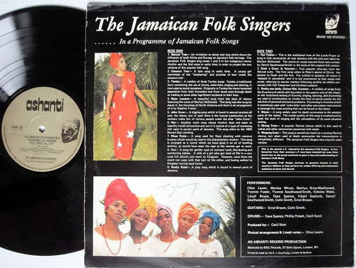 The Jamaican Folk Singers – The Jamaican Folk Singers In A Programme Of Jamaican Folk Songs Vol. 2/71 LP vinyl record, image 2 of 2