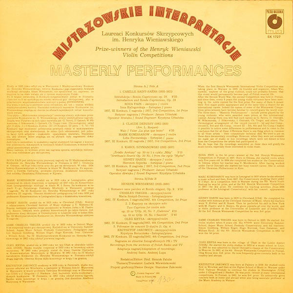 Various – Mistrzowskie Interpretacje LP vinyl record, image 2 of 4