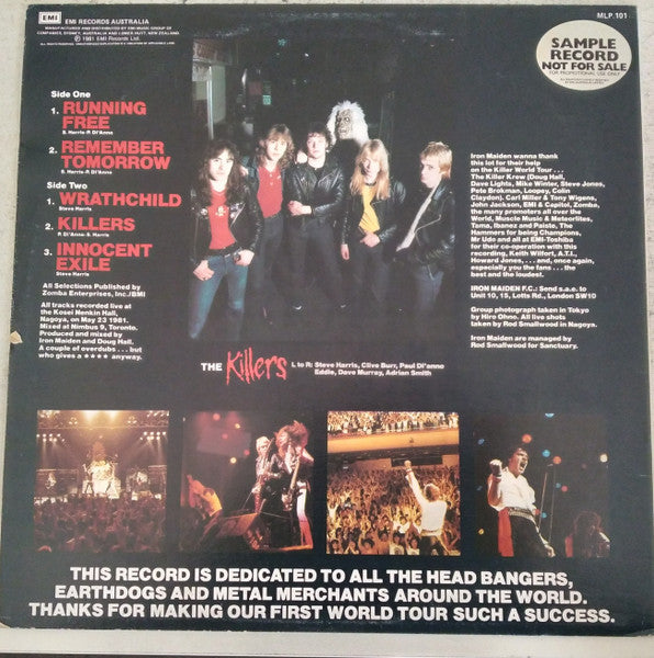 Iron Maiden – Maiden Japan 12" vinyl record, image 6 of 6