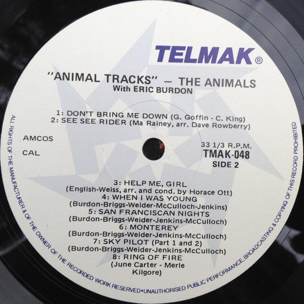 The Animals – Animal Tracks LP vinyl record, image 4 of 4