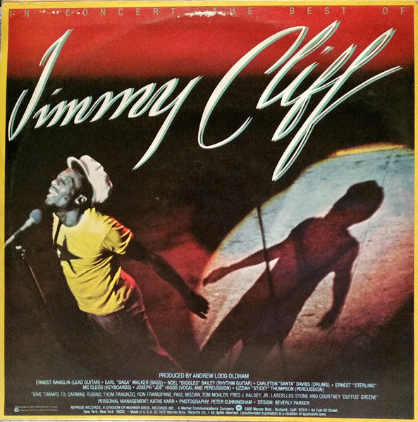 Jimmy Cliff – In Concert - The Best Of Jimmy Cliff LP vinyl record, image 2 of 4