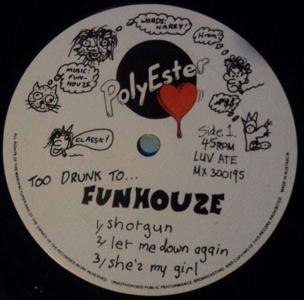 Funhouse – Too Drunk To Funhouse 12" vinyl record, image 5 of 6