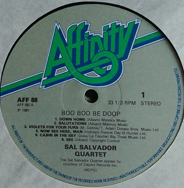 Sal Salvador Quartet – Boo Boo Be Doop LP vinyl record, image 3 of 4