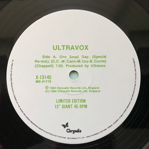 Ultravox – One Small Day 12" vinyl record, image 3 of 4