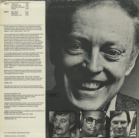 The John Bunch Quartet, Cal Collins – Slick Funk LP vinyl record, image 2 of 3