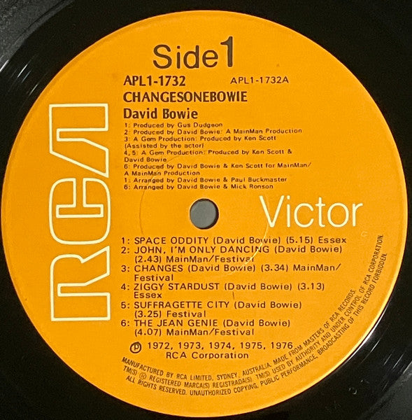 David Bowie – ChangesOneBowie LP vinyl record, image 7 of 8