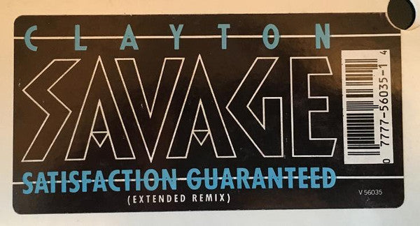 Clayton Savage – Satisfaction Guaranteed 12" vinyl record, image 3 of 3