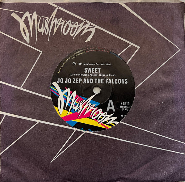 Jo Jo Zep and the Falcons – Sweet 7" vinyl record, image 3 of 3