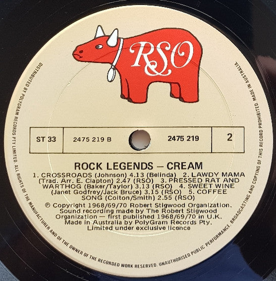 Cream – Rock Legends LP vinyl record, image 4 of 4
