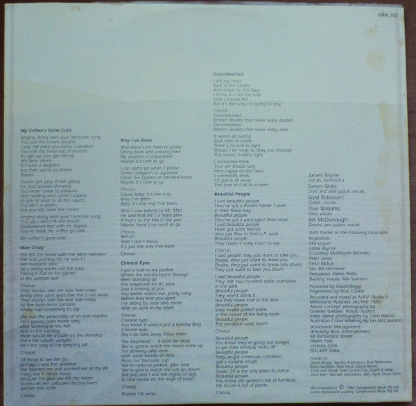Australian Crawl – The Boys Light Up LP vinyl record, image 3 of 6