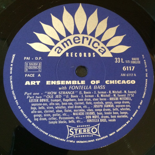 The Art Ensemble Of Chicago, Fontella Bass – Art Ensemble Of Chicago With Fontella Bass LP vinyl record, image 3 of 5