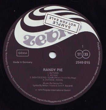 Randy Pie – Randy Pie LP vinyl record, image 9 of 9