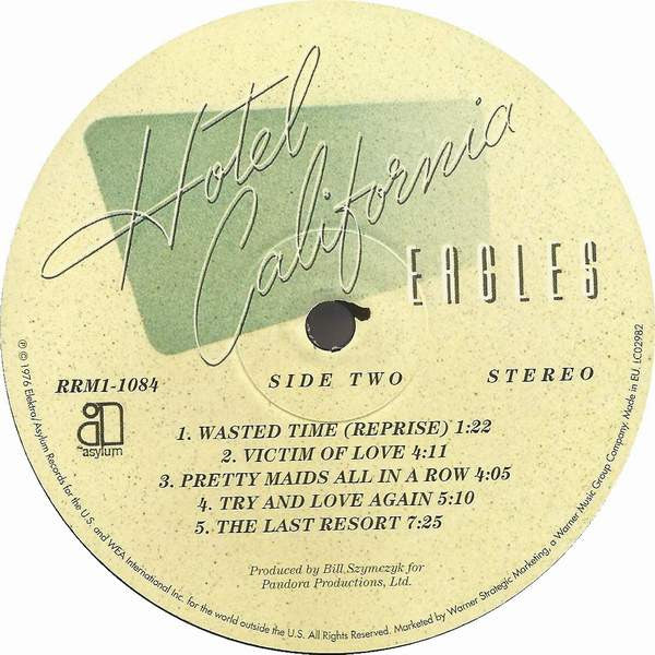 Eagles – Hotel California LP vinyl record, image 5 of 10
