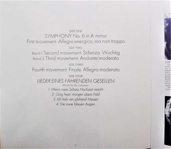 Gustav Mahler, Chicago Symphony Orchestra, Georg Solti, Yvonne Minton – Symphony No. 6 In A Minor / Lieder Eines Fahrenden Gesellen (2xLP) LP vinyl record, image 9 of 10