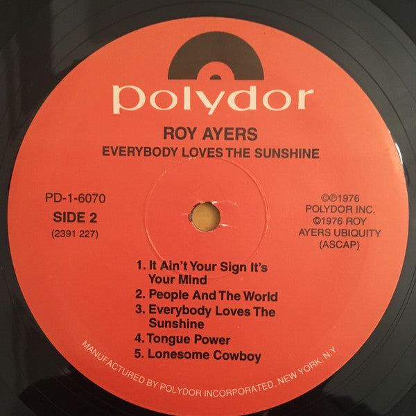 Roy Ayers Ubiquity – Everybody Loves The Sunshine LP vinyl record, image 6 of 6