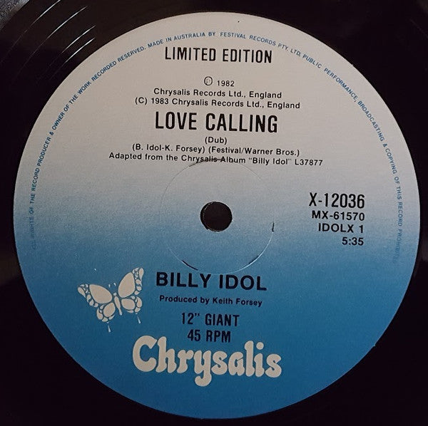Billy Idol – Dancing With Myself 12" vinyl record, image 4 of 4