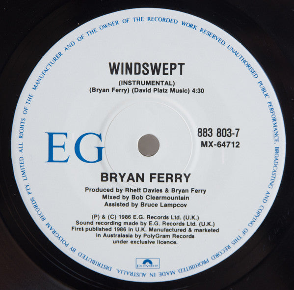 Bryan Ferry – Is Your Love Strong Enough? 12" vinyl record, image 4 of 4