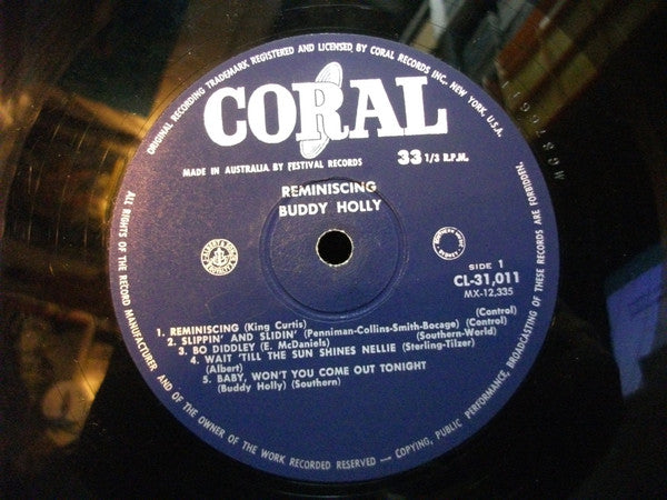 Buddy Holly – Reminiscing LP vinyl record, image 3 of 4