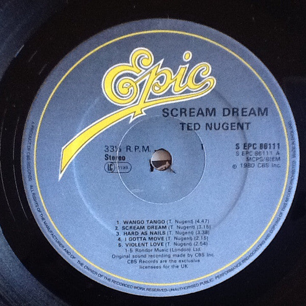 Ted Nugent – Scream Dream LP vinyl record, image 3 of 7