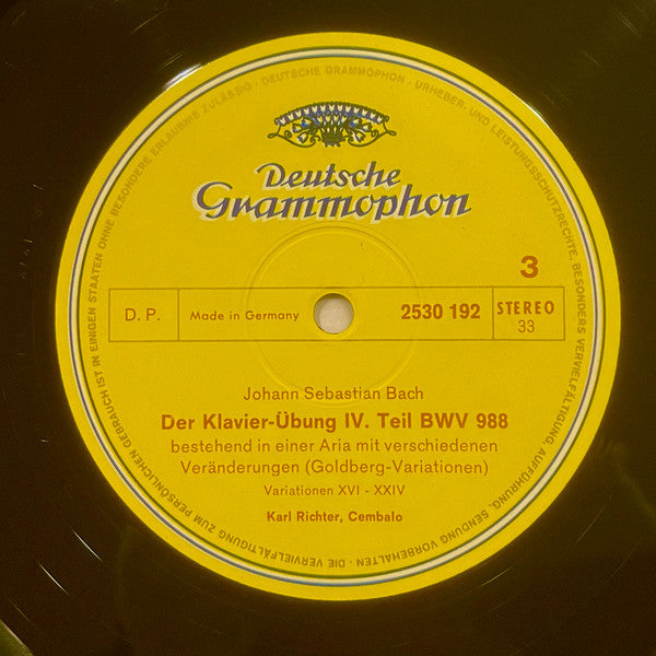 Karl Richter, Johann Sebastian Bach – Goldberg-Variationen (2xLP) LP vinyl record, image 6 of 7