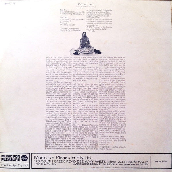 The Indo-British Ensemble – Curried Jazz LP vinyl record, image 2 of 6