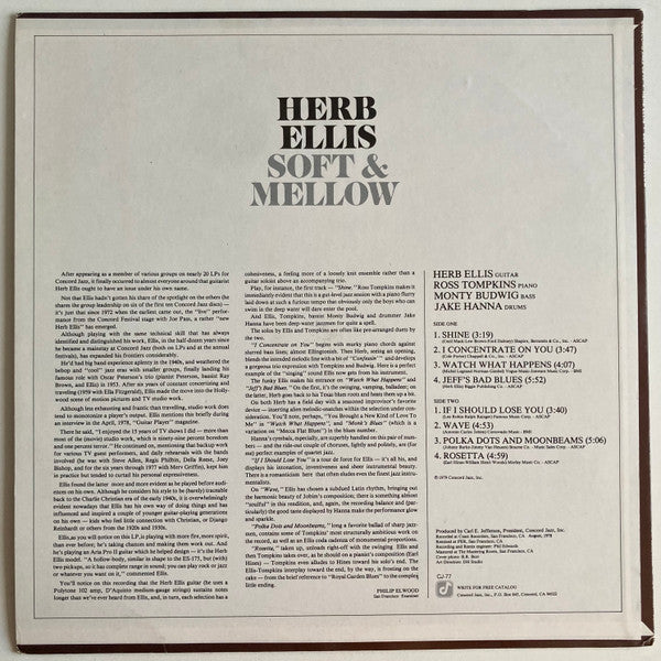 Herb Ellis – Soft & Mellow LP vinyl record, image 2 of 4