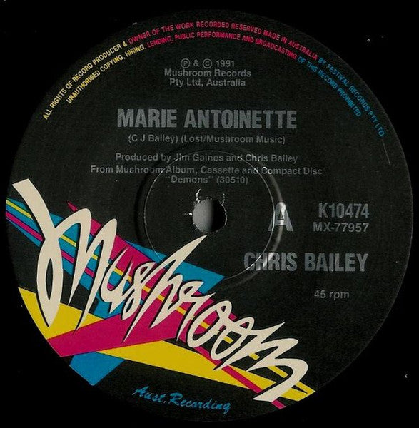Chris Bailey – Marie Antoinette 7" vinyl record, image 3 of 4