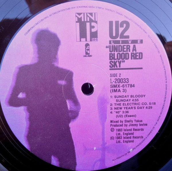 U2 – Under A Blood Red Sky (Live) LP vinyl record, image 4 of 6