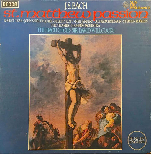 Johann Sebastian Bach, Robert Tear, John Shirley-Quirk, Felicity Lott, Alfreda Hodgson, Neil Jenkins, Stephen Roberts, St. Paul's Cathedral Choir, The Bach Choir, The Thames Chamber Orchestra, David Willcocks – St. Matthew Passion (4xLP) LP vinyl record, image 1 of 10