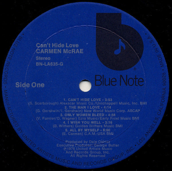 Carmen McRae – Can't Hide Love LP vinyl record, image 3 of 4