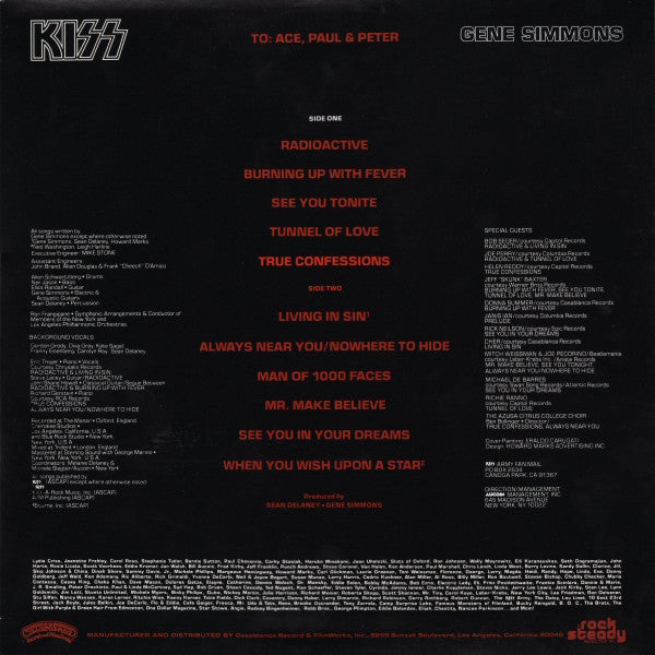 Kiss, Gene Simmons – Gene Simmons LP vinyl record, image 3 of 4