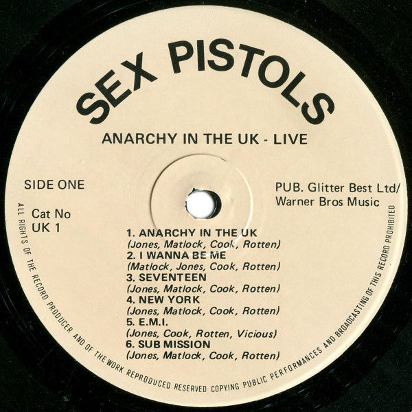 Sex Pistols – Anarchy In The UK - Live LP vinyl record, image 3 of 7