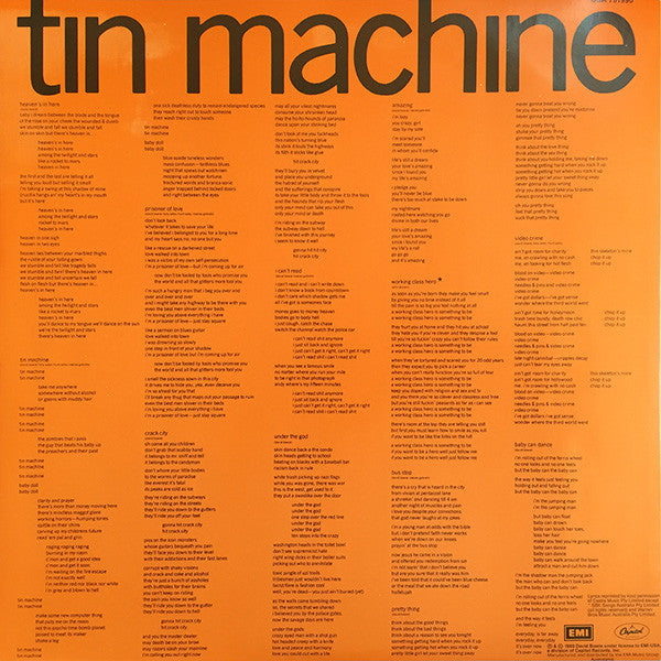 Tin Machine – Tin Machine LP vinyl record, image 6 of 7