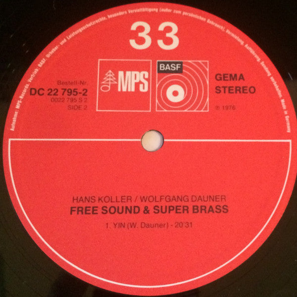 Hans Koller, Wolfgang Dauner – Free Sound & Super Brass LP vinyl record, image 4 of 5
