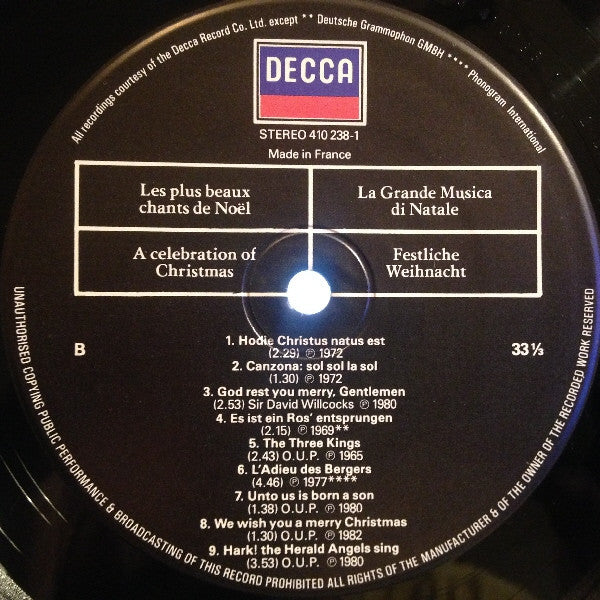 Various – A Celebration Of Christmas LP vinyl record, image 4 of 4