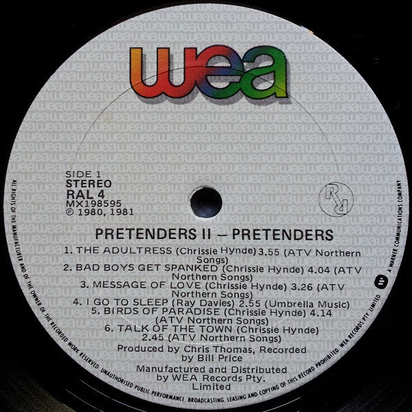 The Pretenders – Pretenders II LP vinyl record, image 5 of 6