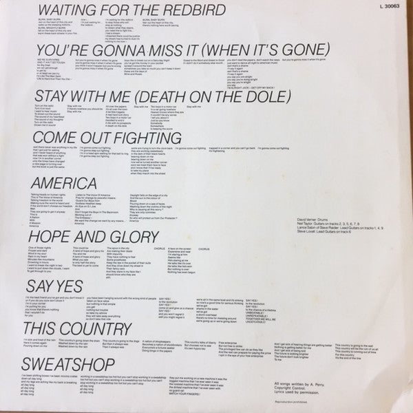 Easterhouse – Waiting For The Redbird LP vinyl record, image 6 of 6