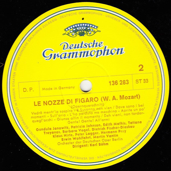 Wolfgang Amadeus Mozart, Karl Böhm – Le Nozze Di Figaro (Querschnitt) LP vinyl record, image 3 of 3