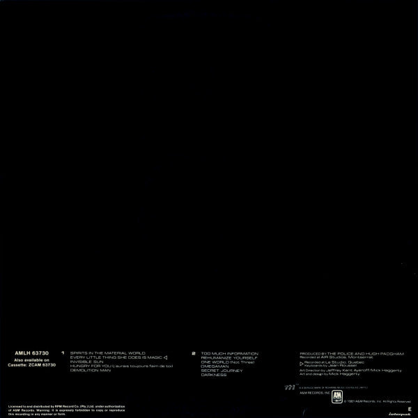 The Police – Ghost In The Machine LP vinyl record, image 2 of 6