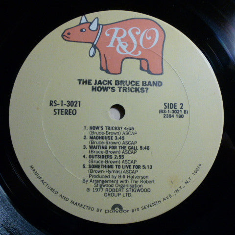 The Jack Bruce Band – How's Tricks LP vinyl record, image 5 of 7