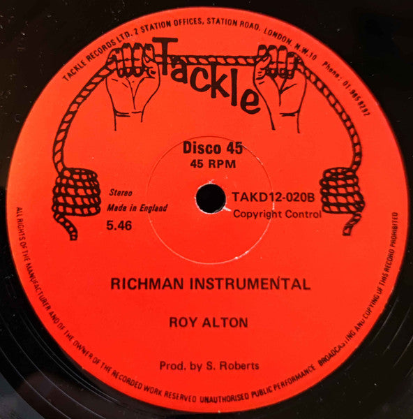 Roy Alton – Rich Man Poor Man 12" vinyl record, image 2 of 2