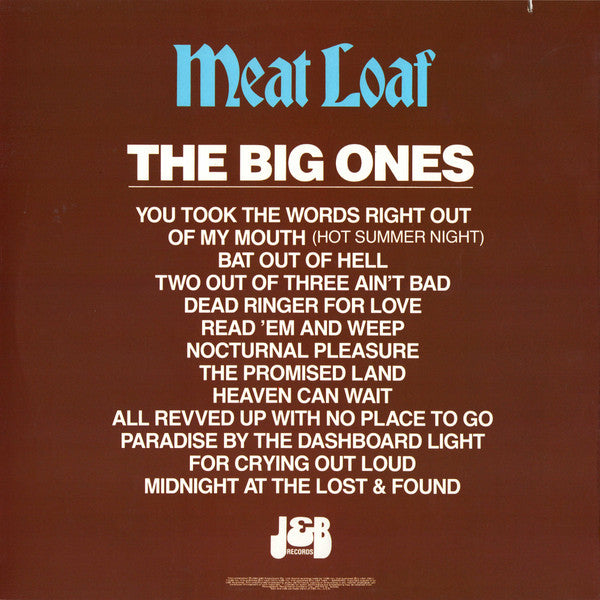 Meat Loaf – The Big Ones LP vinyl record, image 2 of 4