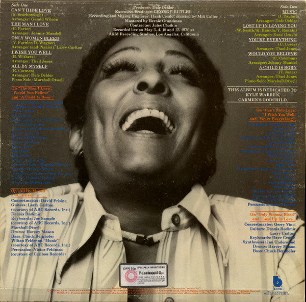 Carmen McRae – Can't Hide Love LP vinyl record, image 2 of 4