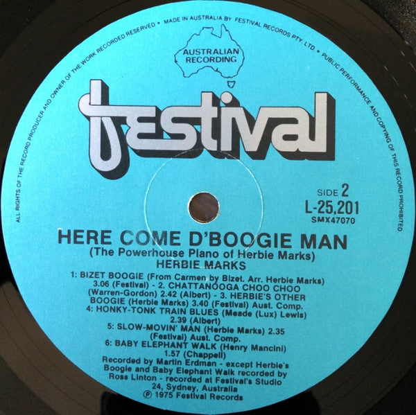 Herbie Marks – Here Come D'boogie Man LP vinyl record, image 6 of 6