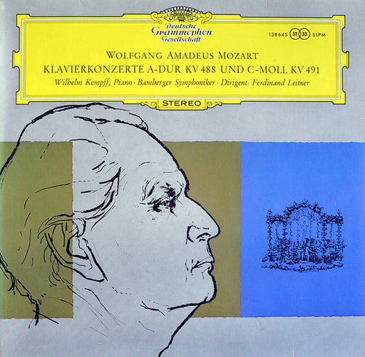 Wolfgang Amadeus Mozart, Wilhelm Kempff, Bamberger Symphoniker, Ferdinand Leitner – Klavierkonzerte A-Dur KV 488 Und C-Moll KV 491 LP vinyl record, image 1 of 4