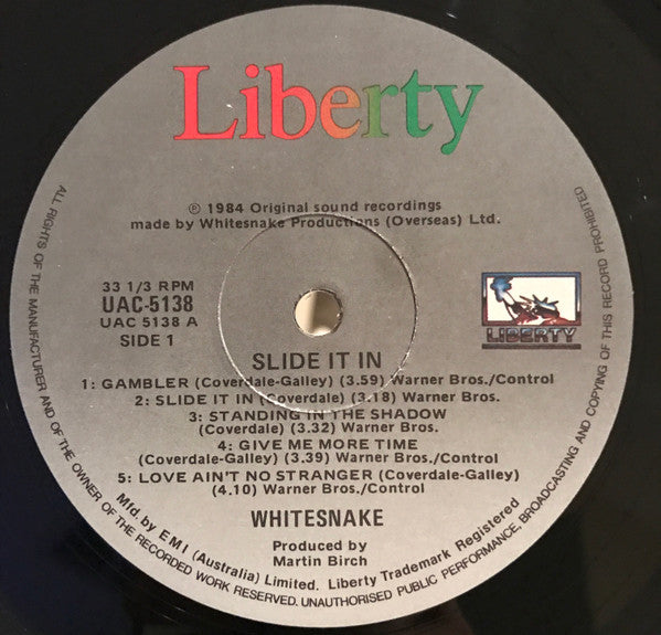 Whitesnake – Slide It In LP vinyl record, image 3 of 6