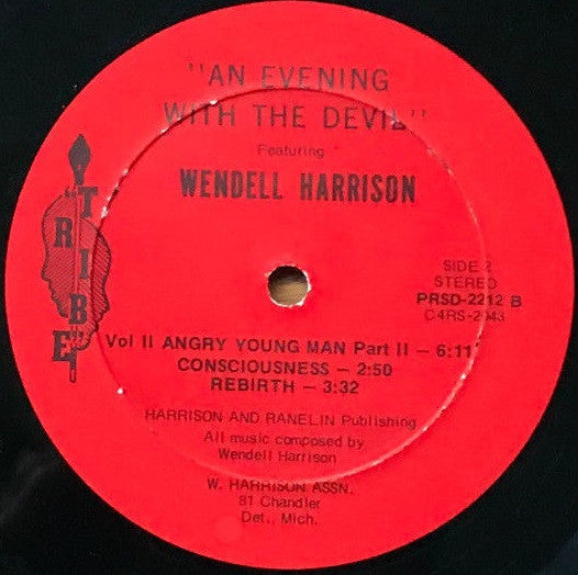 Wendell Harrison – An Evening With The Devil LP vinyl record, image 4 of 4