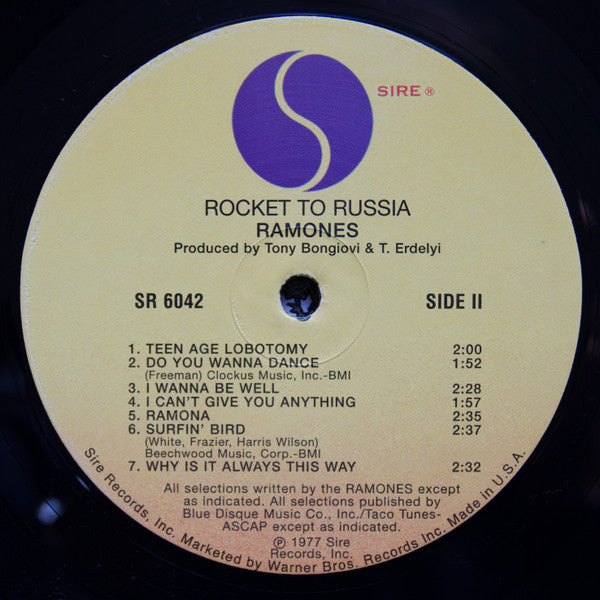 Ramones – Rocket To Russia LP vinyl record, image 4 of 4